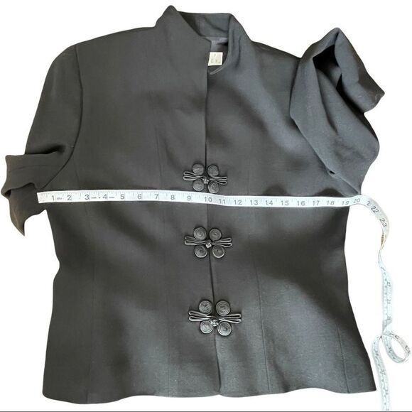 Doncaster Black Formal 💯% Wool Long Sleeve Top/Jacket LARGE - Picture 5 of 10